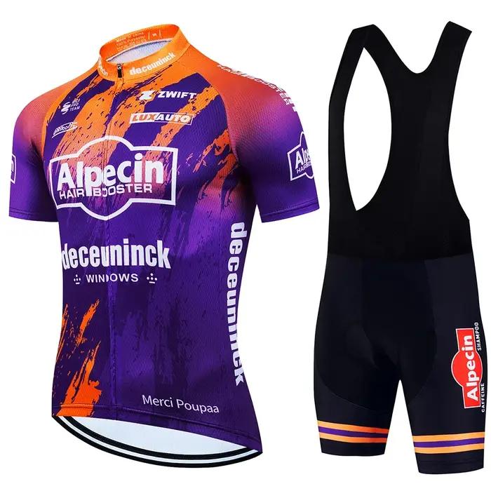 Vêtements de cyclisme en jersey pour hommes 2025 – Collection Printemps-Été Vélo de Route ALPECIN – Ensemble Tenue VTT Homme – Maillots, Pantalons et Bretelles