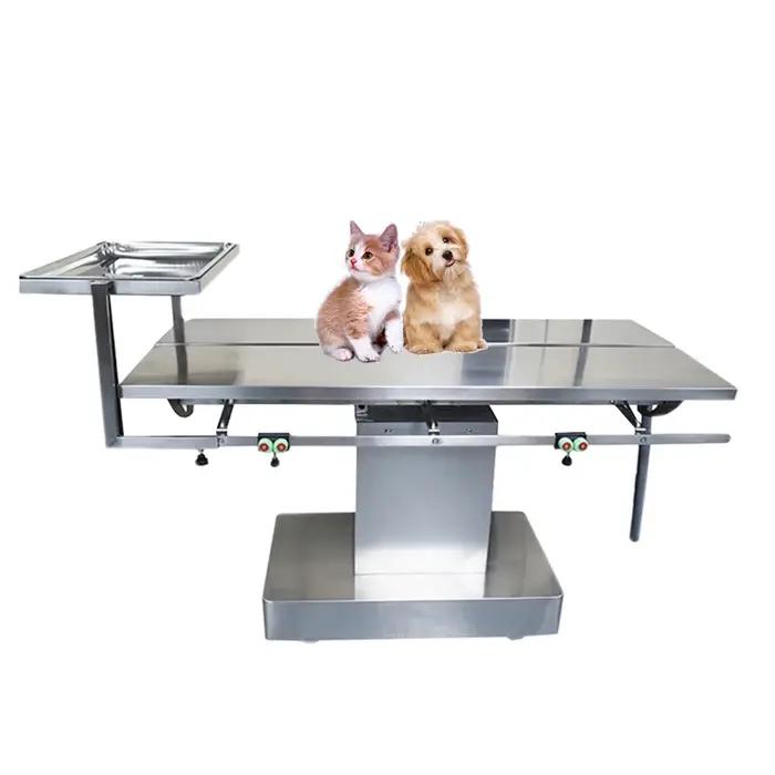 Table d'opération EUR VET pour animaux, chirurgie vétérinaire, prix de la table électrique en acier