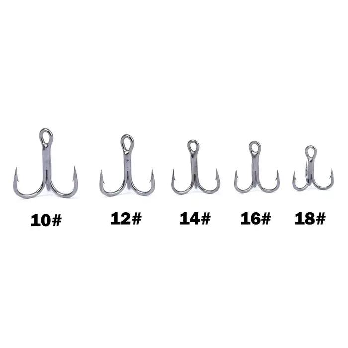 OUTKIT 10 pièces 3x crochet triple rond Super tranchant solide antirouille acier à haute teneur en c