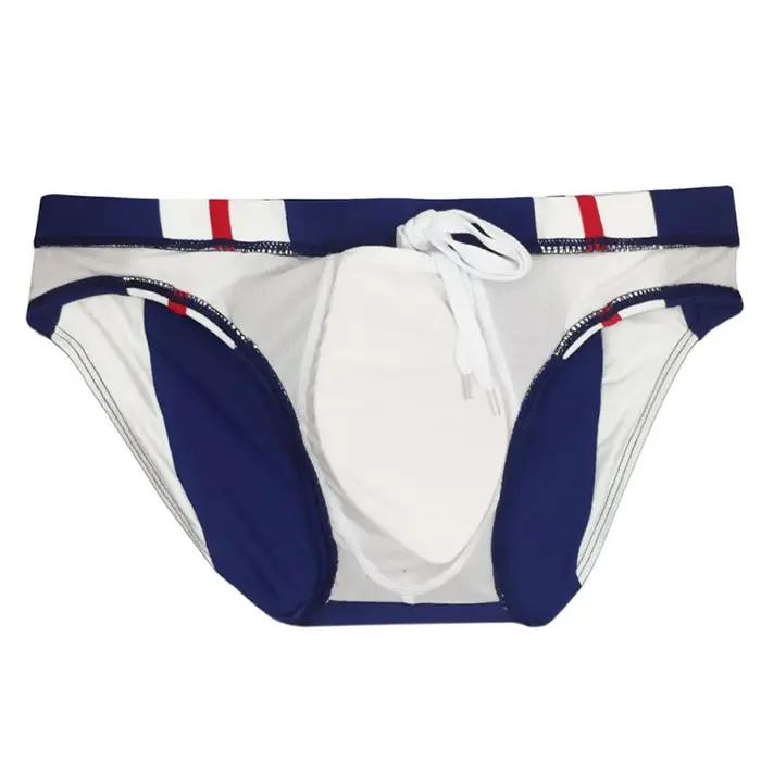 Slip de bain pour hommes, Sexy, court, Sport aquatique, pantalon de plage, bonnet, costume masculin,
