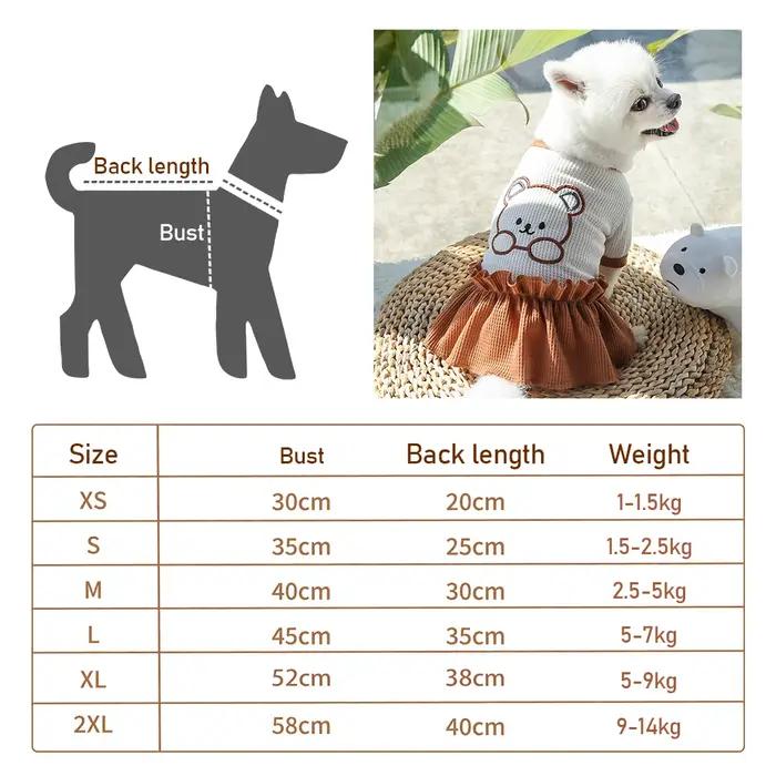 Printemps chien robe jupes pour animaux de compagnie amoureux