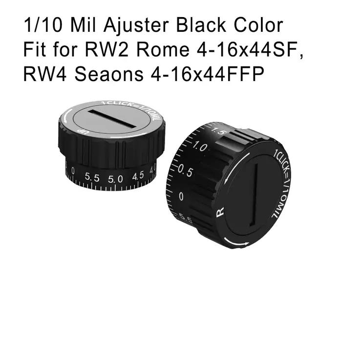 Tourelle tactique Red Win 1/10Mil 1/5Mil 1/2MOA - Knob de réglage avec fonction verrouillage zéro pour lunettes