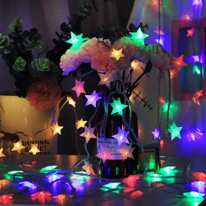 1.5m/3m/6m/10m LED étoile chaîne lumières guirlande de noël batterie USB alimenté fête de mariage rideau