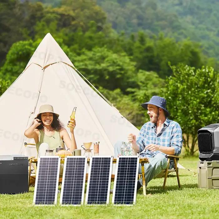 Kit de système de panneaux solaires portables 800W pour camping et recharge RV occasions spéciales