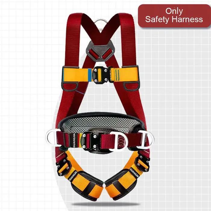 Harnais de sécurité à cinq points pour travail en hauteur construction alpinisme secours en montagne Polyester haute résistance acier allié sécurité professionnelle occasionnels