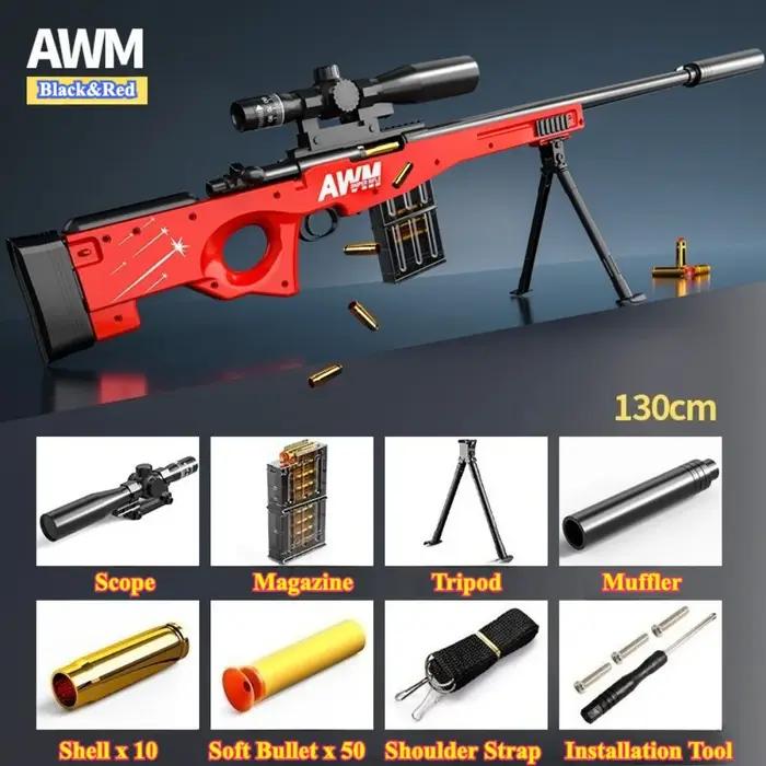 Fusil jouet rétro 98K simulé, chargement manuel, balles souples en EVA, portable, jeu de tir en exté