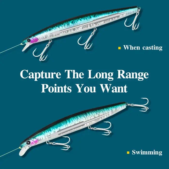 TSURINOYA STINGER 163S Ultra longue coulée coulant méné d'eau salée 163mm 34.2g leurre de pêche en mer artificiel grands appâts durs