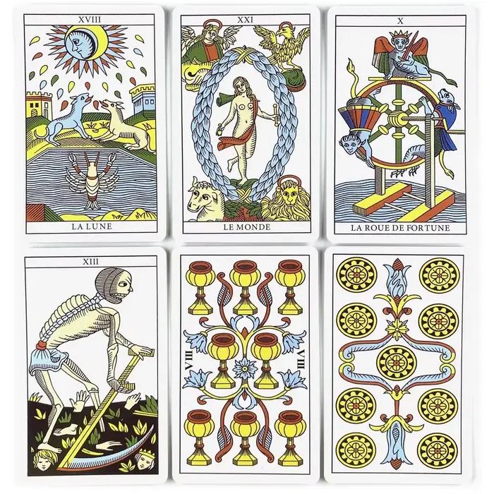 Tarot de Marseille Mini Marseille Tarot 78 cartes Deck jeu de société de poche
