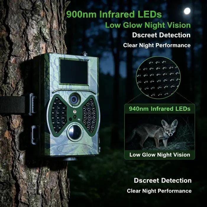 Caméra de chasse extérieure 12MP HC300A Vision Nocturne HD pour Observation de la Faune Pièges Photo Caméra de Surveillance de la Vie Sauvage