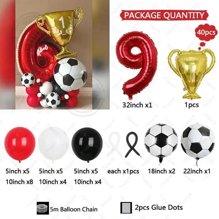 Ensemble de ballons de Football trophée doré