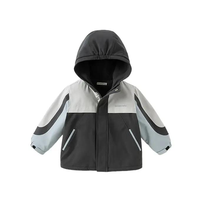 Dave Bella garçons filles printemps automne veste manteau pour enfants imperméable à capuche extérieure vêtements d'exté