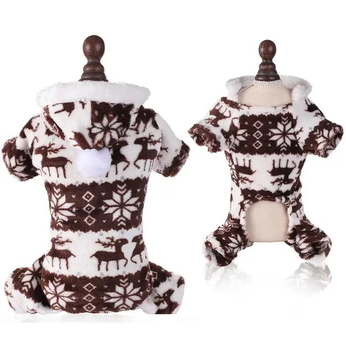 Costumes de Noël pour chiens polaire imprimé miss doggy pour petits et grands chiens cadeaux de Noël pour amoureurs des animaux de compagnie