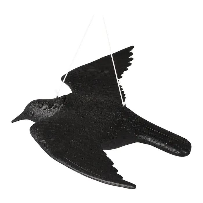 Cerf-volant effaroucheur d'oiseaux en forme de corbeau suspendu, répulsif pour corbeaux, éliminateur