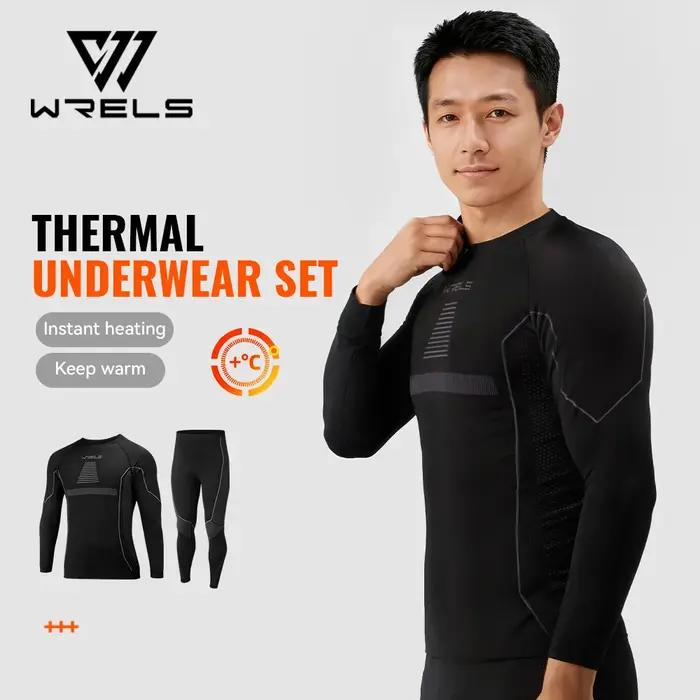 Ensemble de sous-vêtements thermiques de ski WRELS pour hommes et femmes