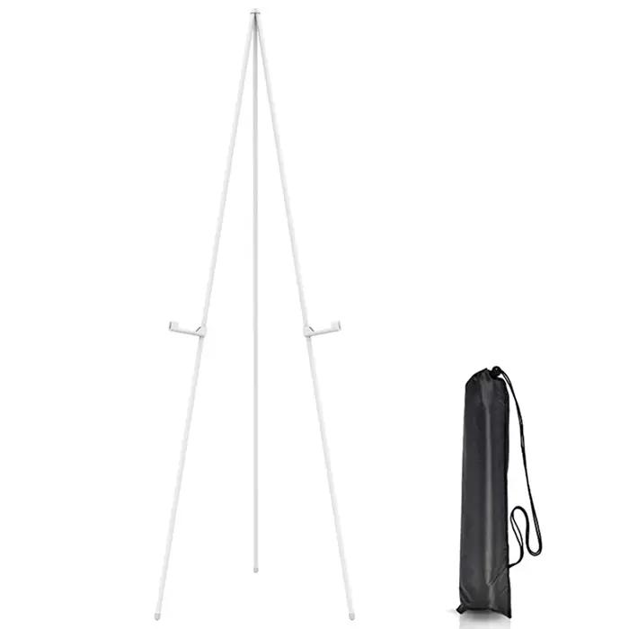 Latif el Stand-Affiche portable pliable en métal blanc pour affichage