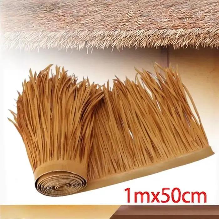 Toiture en chaume artificiel simulé pour jardin, décoration de toit en paille artificielle pour patio, balcon, restaurant, aménagement paysager