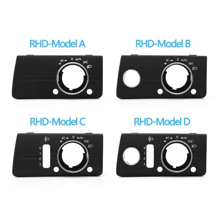 LHD RHD tableau de bord avant phare lampe interrupteur couvercle garniture remplacement pour Mercede