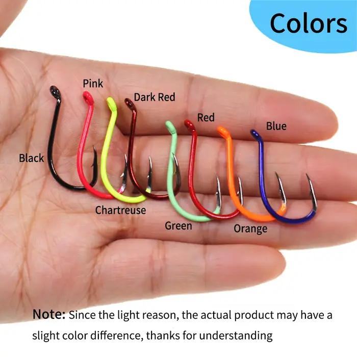 Ellllv # 10 - 10/0 bec de poulpe lumineux en acier à haute teneur en carbone UV Fluo Offset hameçon