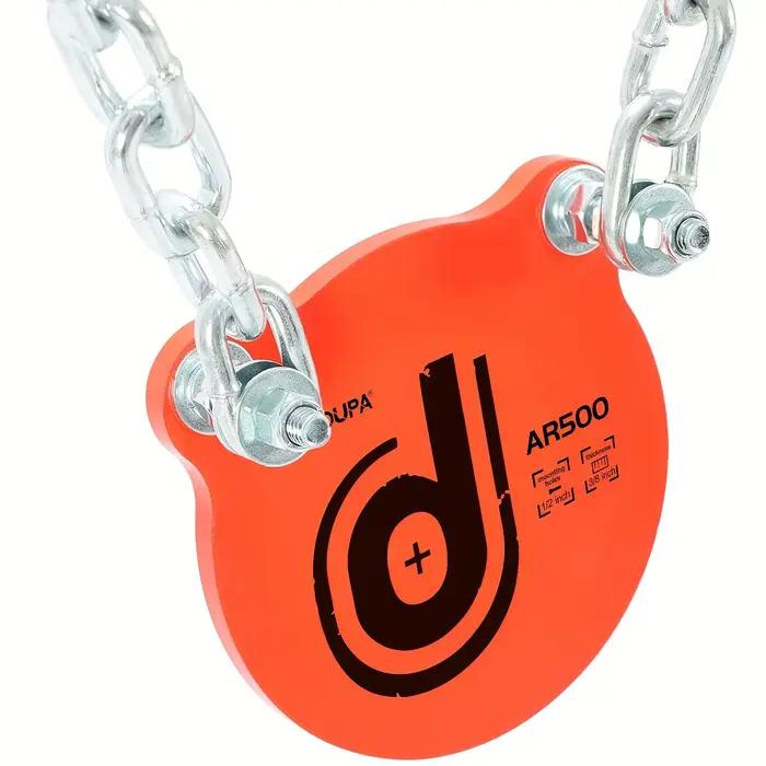 Cible de tir en acier AR500 avec revêtement haute visibilité - Ensemble d'accessoires en option pour l'entraînement en extérieur et la chasse