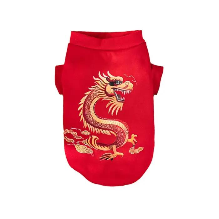 Sweat-shirt chaud pour chien avec motif de dragon mignon