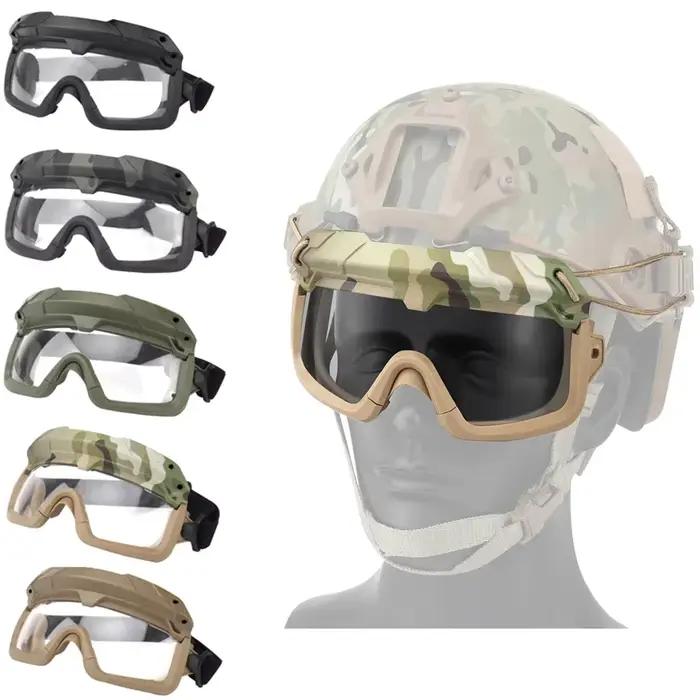 Tactical Helmet Goggles Sports Sunglasses for Men Women 2 Modes Airsoft Riding