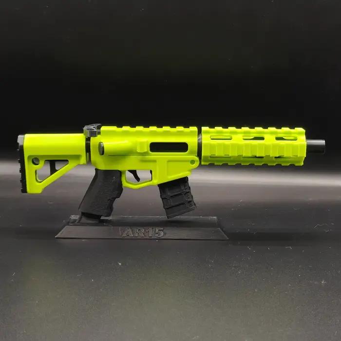 Fusil de poche AR-15 / M4 – Modèle imprimé en 3D, démontable, à action par tirage de la gâchette, jo