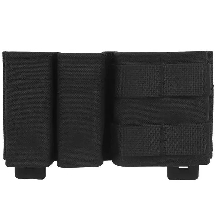 Pochette tactique double pour chargeurs 9MM et 5.56, sac pour chargeurs de fusil AR et pistolet avec
