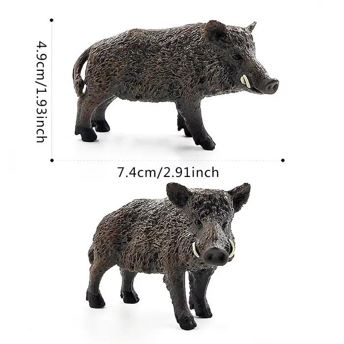 Figurine en PVC de sanglier de la vie sauvage jouet animal de compagnie pour décoration intérieure et extérieure occassions spéciales