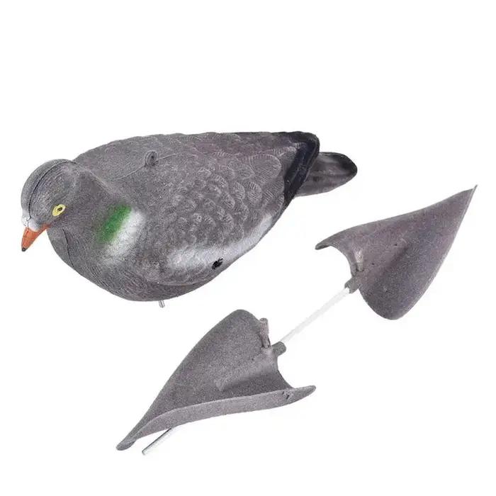 Leurre de pigeon tournoyant réaliste pour chasse - colombe peinte avec ailes volantes décor jardin