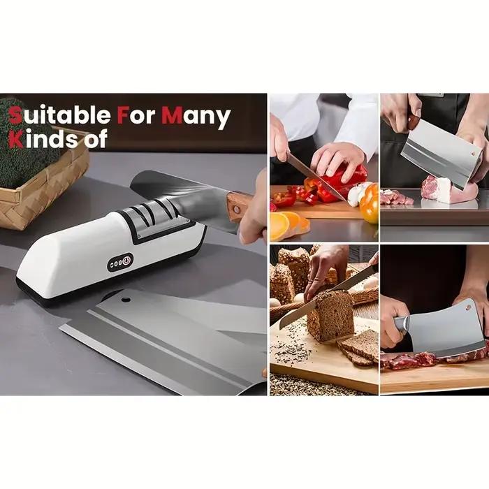 Affûteur de couteaux électrique de cuisine multifonctionnel automatique professionnel 4 vitesses affûteur de couteaux électrique accessoires de cuisine