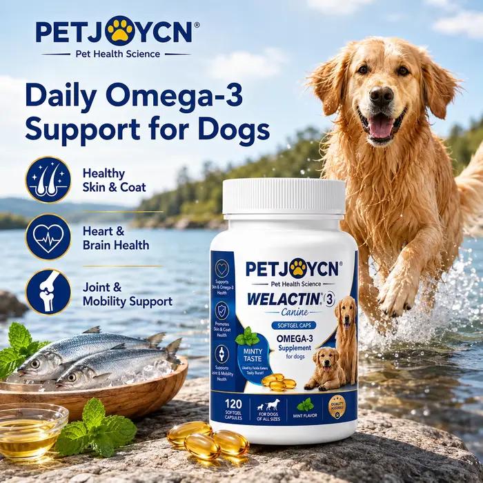 Gélules d'huile de poisson Oméga-3 OEM pour chiens