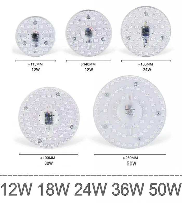 Anneau lumineux LED pour panneau circulaire, panneau de plafond rond, AC 220V, 230V, 240V, SMD, 50W,
