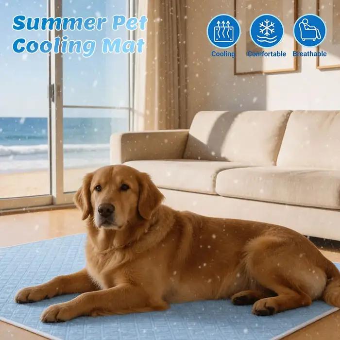 Tapis Rafraîchissant pour Chien, Lit Froid d'Été pour Animaux de Compagnie, Très Grand, pour Petits et Grands Chiens, Accessoires pour Animaux, Couverture Durable pour Chat, Coussin Rafraîchissant pou