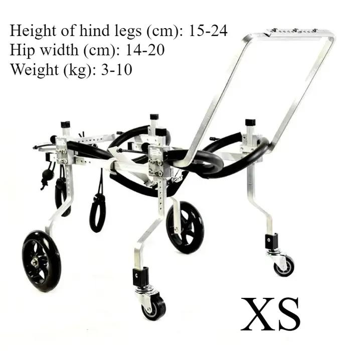 Chaises roulantes pour chiens paralysés, Support de jambe avant, 4 roues, entraînement de rééducatio