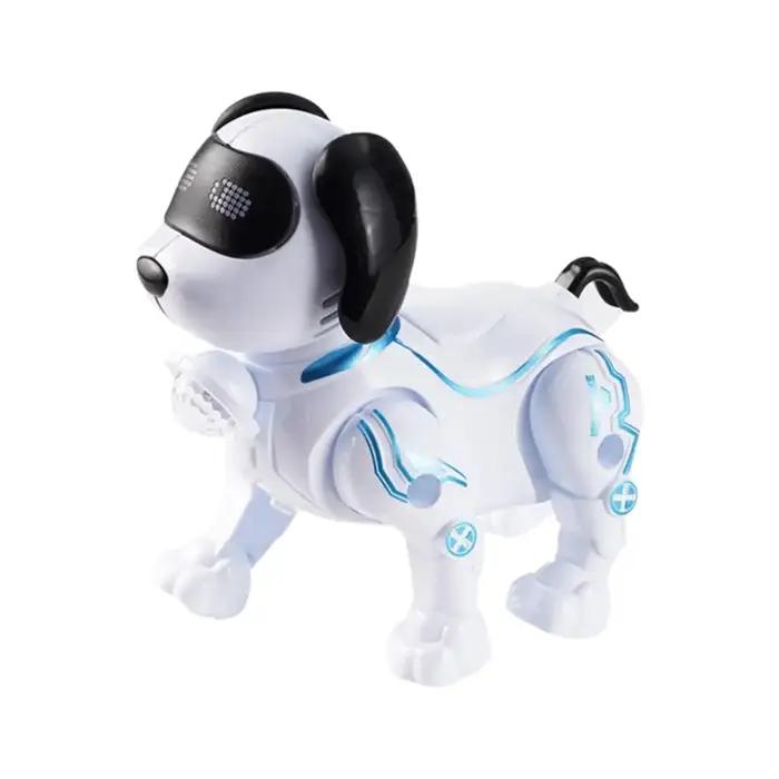 Robot chien musical et lumineux avec laisse