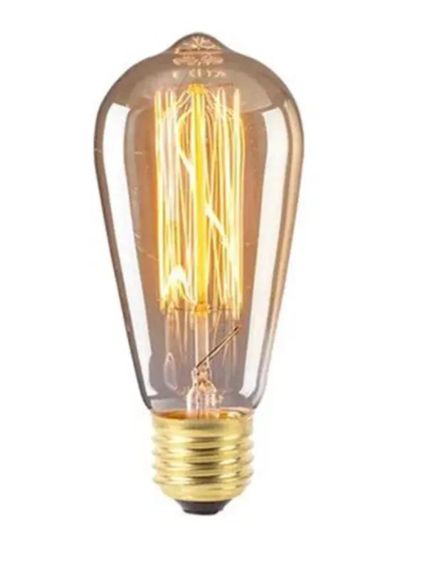 Ampoule Edison E27 40W 60W 80W 220V C35 ST64 T45 BT53 A60 G80 G95 G125, Ampoule de lumière à incande