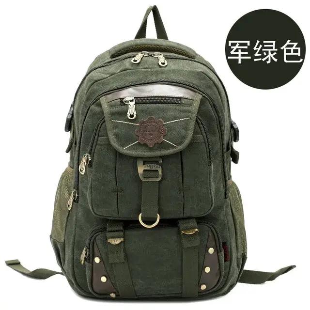 Sac à dos vintage en toile pour hommes