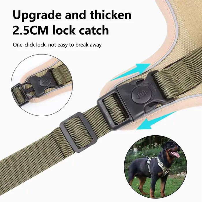 Harnais réfléchissant pour chiens sécurité confortable pour promenade nuit et grandes aventures