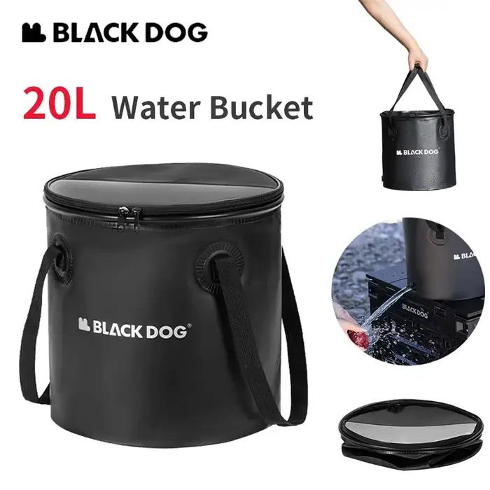 Blackdog seau rond d'eau pliant avec sortie de couvercle 20L Camping pêche sac de pique-nique en plein air boîte de rangement évier Portable