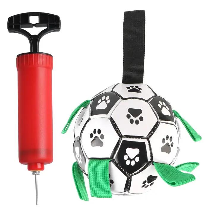 Balles à mâcher en cuir pour chiens, jouets interactifs pour entraînement en plein air et occasions spéciales