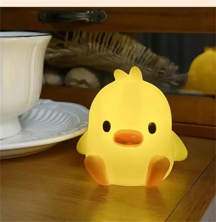 Canard veilleuse chambre décoration mignon dessin animé Animal veilleuse cadeaux de noël pour chambre d'enfants chevet lampe de couchage