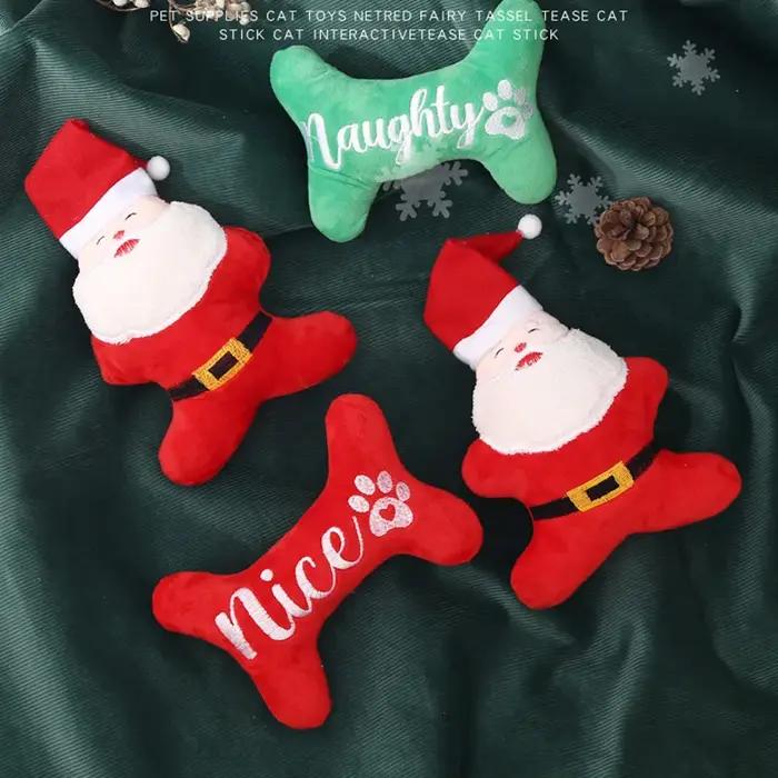Jouet en peluche en forme d'élan et de chien doux pour chiens et chats occasions spéciales cadeau anniversaire vacances Noël