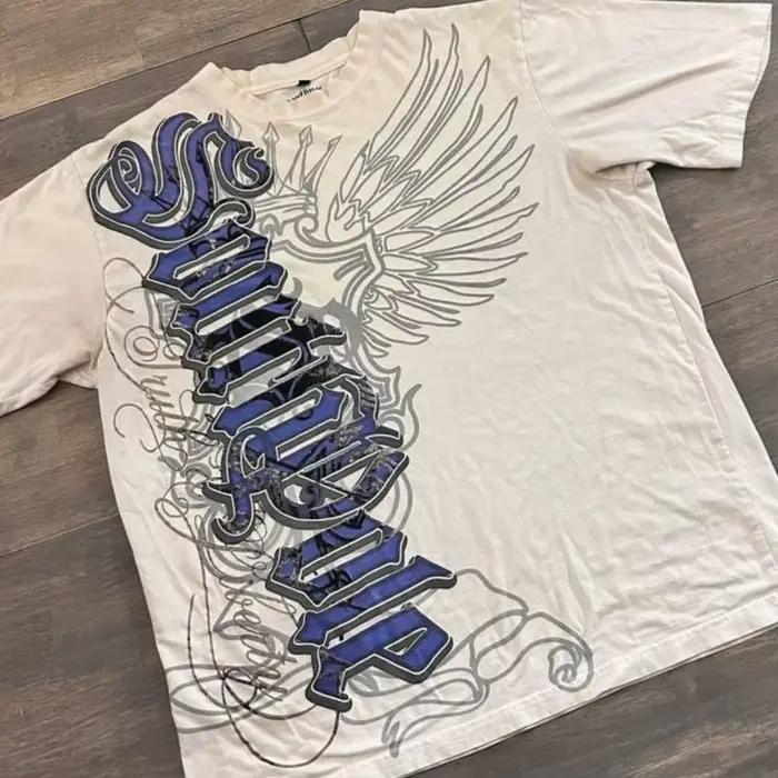 T-shirt Hip Hop Vintage pour Femmes Style Américain Décontracté Occasions Spéciales