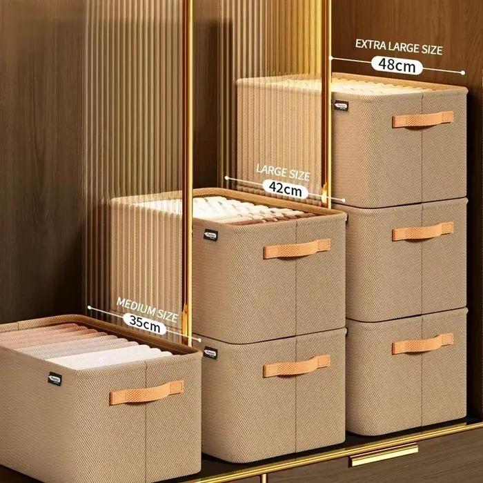 Organisateur de vêtements épais pliable en tissus non tissés pour rangement pratique et élégant dressing armoire tiroirs pulls pantalons occassions spéciales