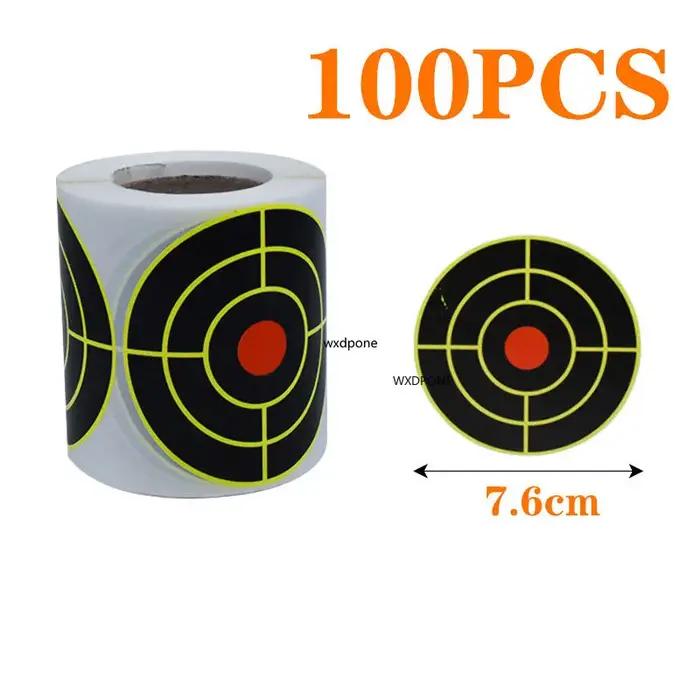 100 cibles autocollantes réactives aux impacts de balle