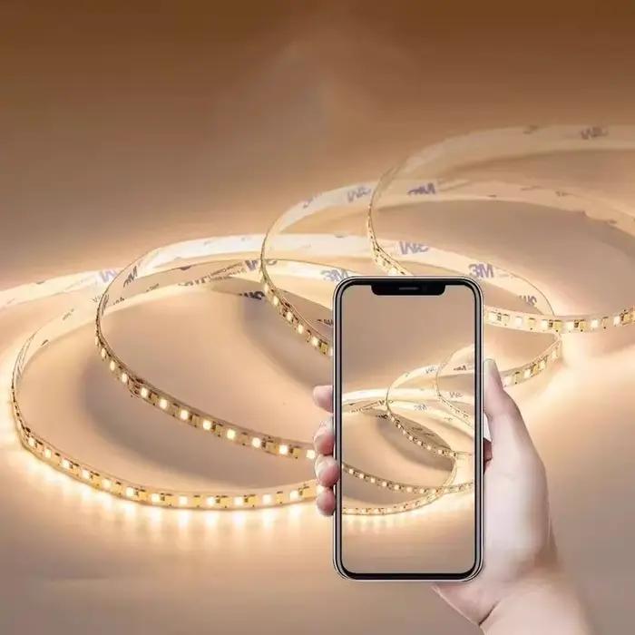 Bande lumineuse LED à flux, 16.5 pieds, 5M, 24V, étanche, DC24 SMD2835, pour bande linéaire Flexible