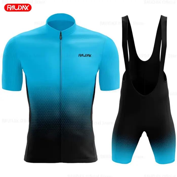 Raudax ensemble de cyclisme homme Maillot de cyclisme à manches courtes vélo cyclisme vêtements Kit