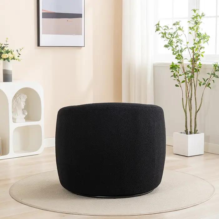 SEYNAR-Fauteuil d'Accent à Comcussion Moderne en Velours Résistant à 360, Chaise d'Appoint Ronde pou