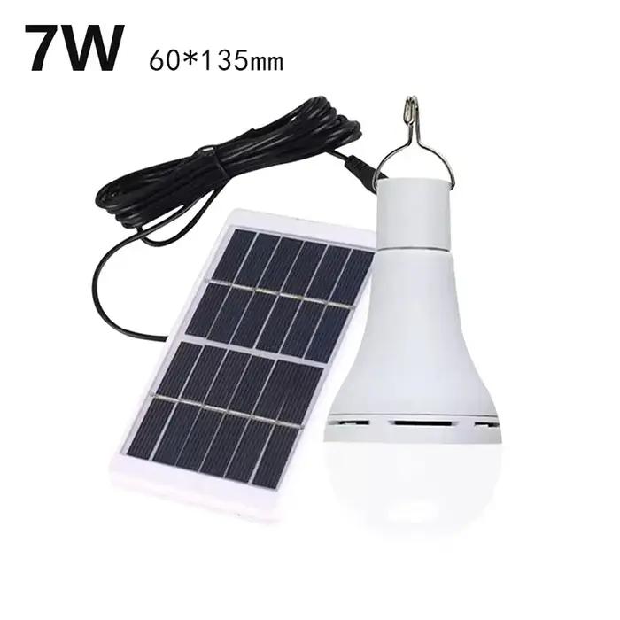 Lampe solaire LED Portable 7W, panneau lumineux à énergie solaire chargé, ampoule de secours aliment