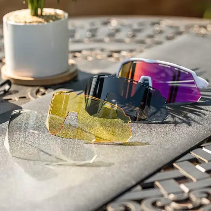 Lunettes vélo polarisées ROCKBROS 4 verres interchangeables pour VTT route avec monture myopie